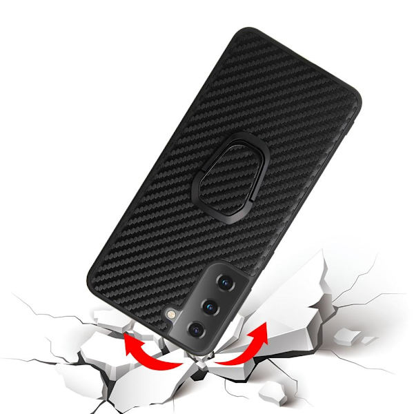 Samsung Galaxy S21+ (S21 Plus) Fingerring Stativetui Magnet Black