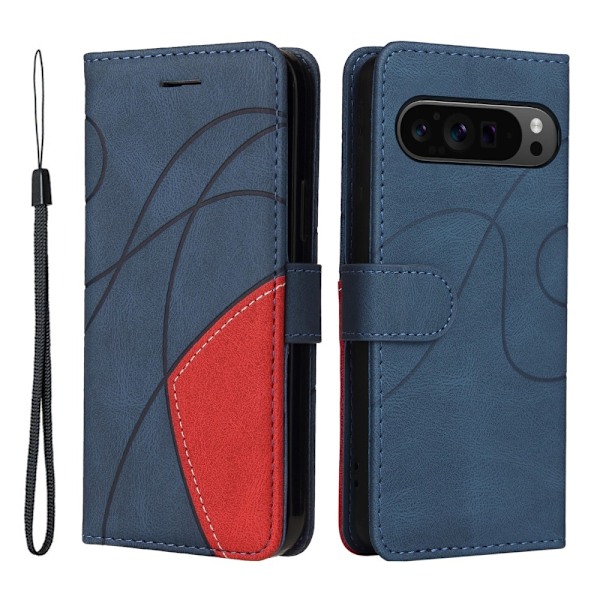 Til Google Pixel 9 Pro XL KT-serie-1 dobbeltfarve etui Blue