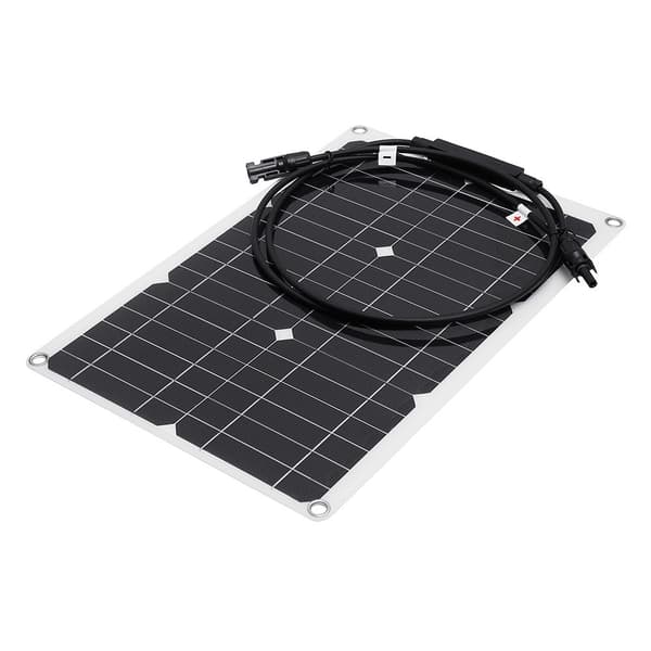 Solcellepanel 20W monokrystallinsk silisium bøyelig solcellepanel for RV / bil / yacht Black