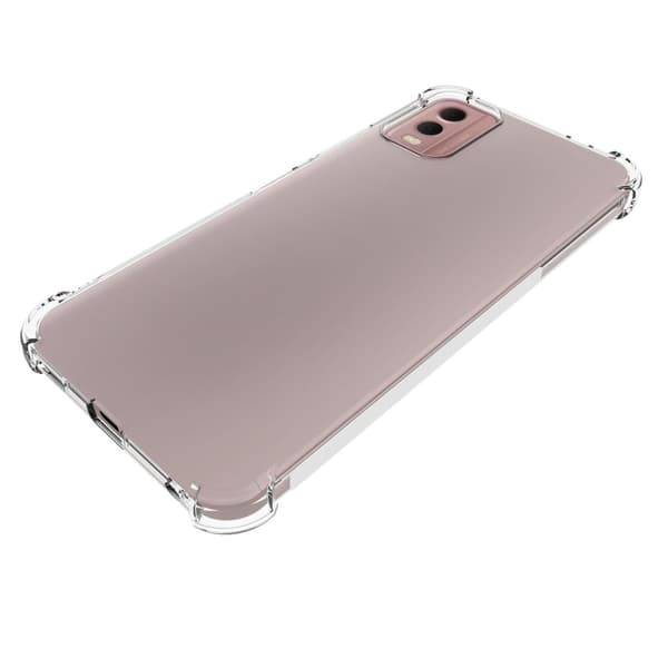 Deksel for Nokia C32 - støtdempende, forsterkede hjørner i TPU Transparent