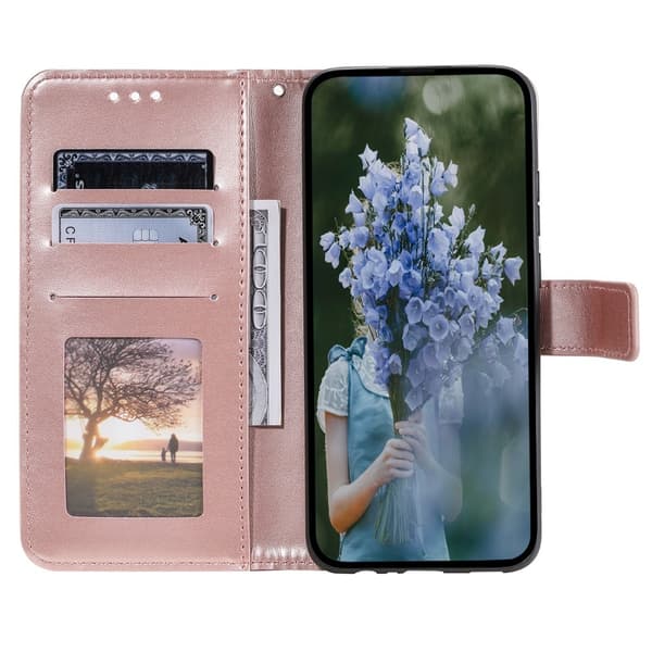 Til Xiaomi Redmi 15C Stand Cover Totem Tegnebogsetui Pink gold