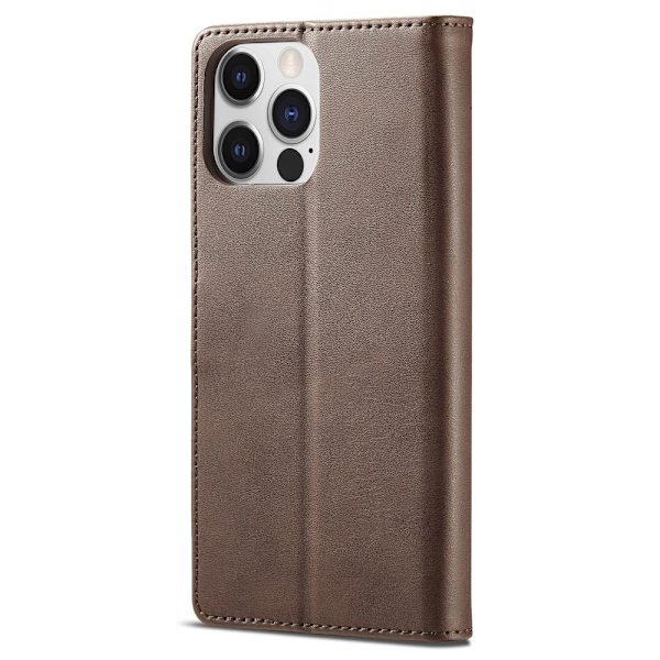 LC.IMEEKE Lompakkokotelo iPhone 15 Pro Maxille - Kahvi Dark brown