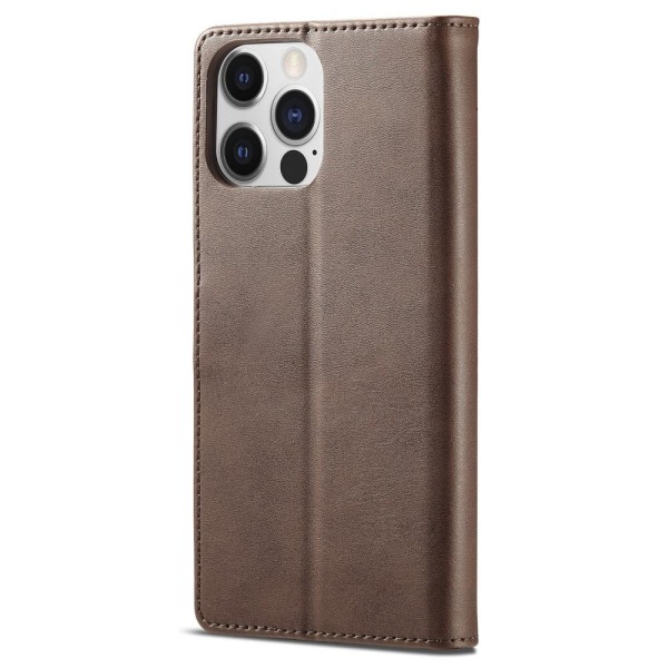 LC.IMEEKE Wallet Case till iPhone 15 Pro Max - Coffee Mörkbrun