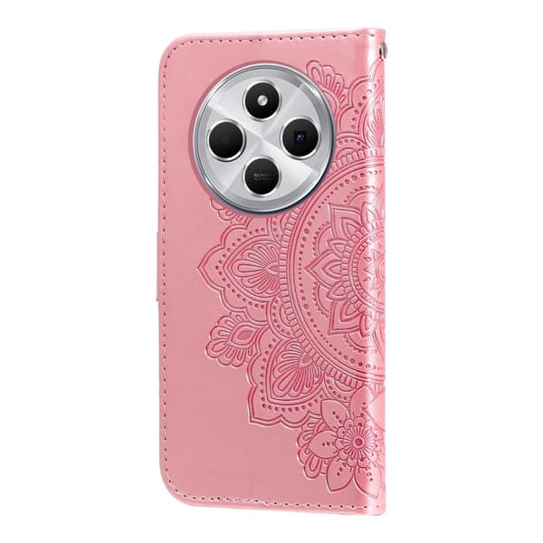 For Xiaomi Redmi 14C Veske Blomster Telefondeksel Pink