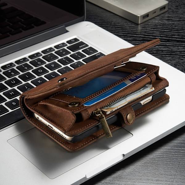CASEME iPhone 6s 6 Retro Split Lommebok - cover i Lær - Kaffe Brown