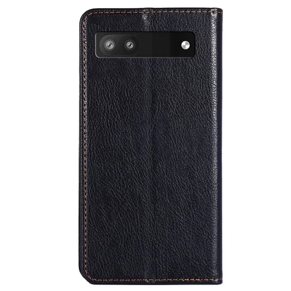 Google Pixel 6a Stand Telefontaske Fuld Beskyttelse Pung Cover - Sort Black