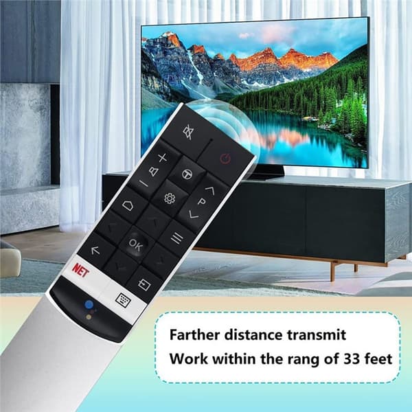 Fjernkontroll utskiftning for RC602S JUR2 for TCL TV stemmeaktivert Silver
