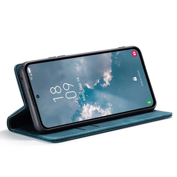 CASEME Retro Pung Taske til Samsung Galaxy A54 - Blå Blue
