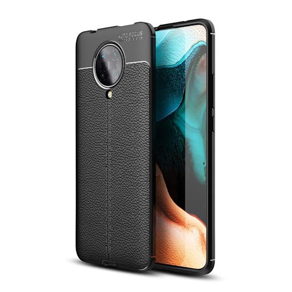 Xiaomi Poco F2 Pro TPU skal Litchi Texture - Svart Svart