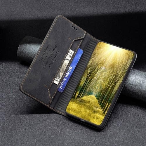 BINFEN COLOR til Samsung Galaxy S23 telefontegnebogsovertræk Black