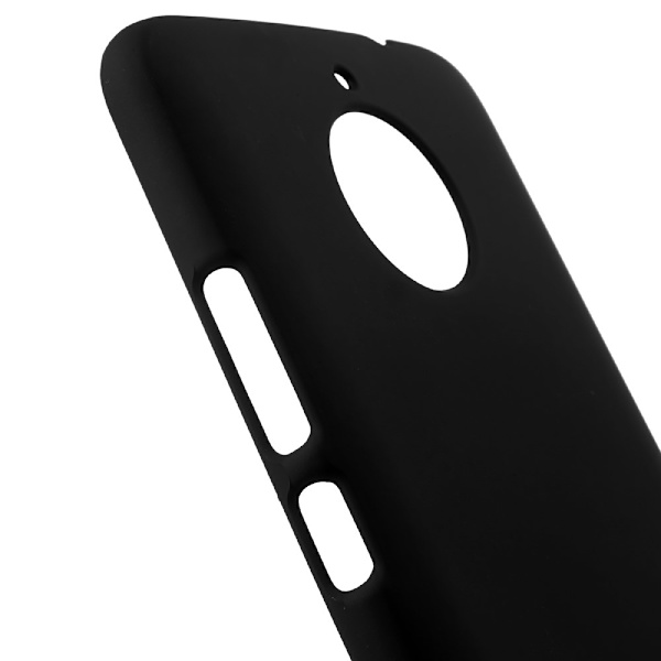 Rubberized Plastic Hard Case for Motorola Moto E4 Plus EU Version - Black Black