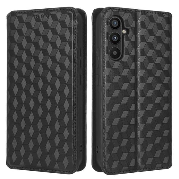 Rhombus tegnebog taske til Samsung Galaxy A34 5G - Sort Black