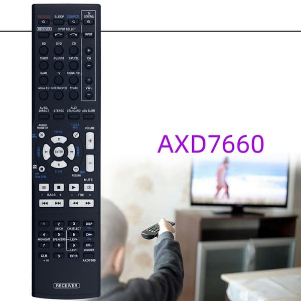 Fjernbetjening Udskiftning til AXD7660 til Pioneer AV-receiver stereo system Black