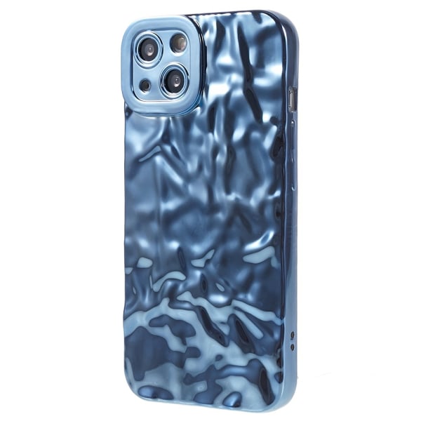 Till iPhone 15 Plus TPU-skal Elektropläterad Rynkad - Blå Blå