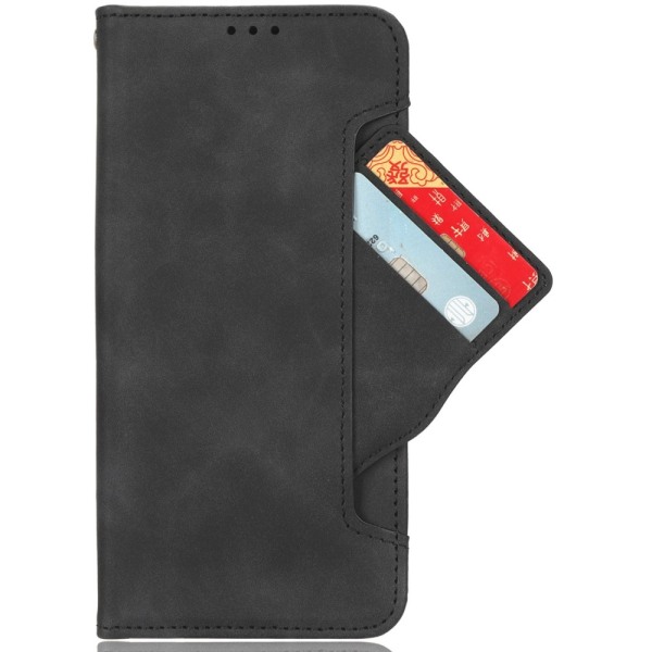 For Nothing Phone (2a) Case Multiple Card Slots Magnetic Closure Phone Cover Black