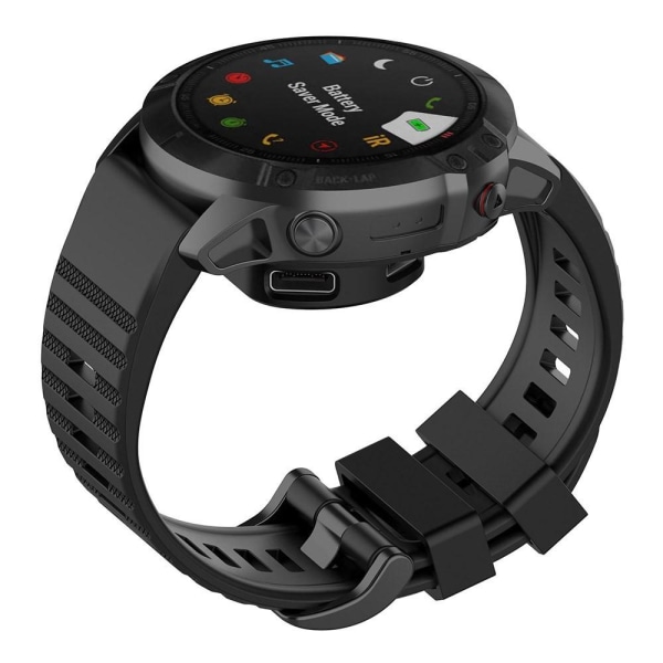 Garmin Fenix 7/7S/7X Type C/Micro USB-opladningsholder Black