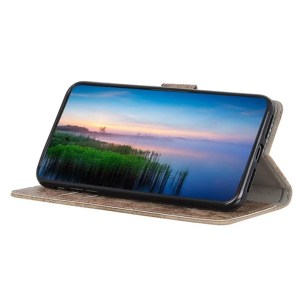 Retro Lommebok Stativ Etui for Google Pixel 6a - Khaki Khaki