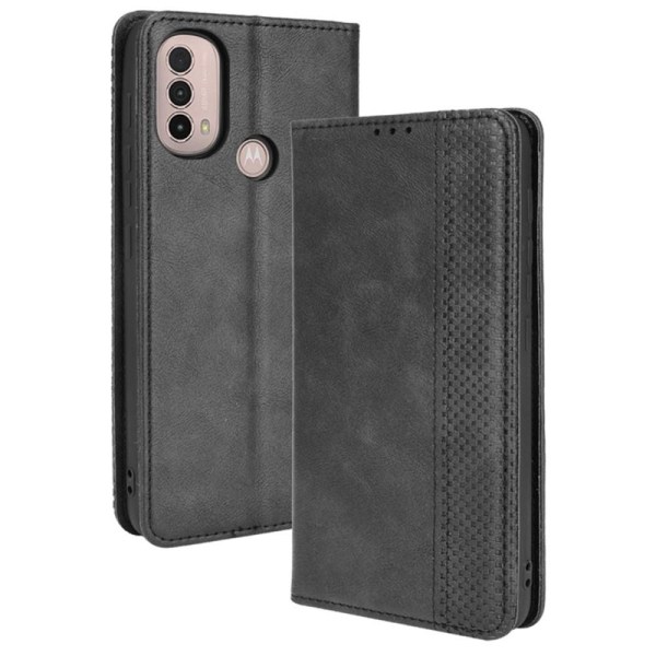 Wallet Stand Flip Phone Case til Motorola Moto E20/E30/E40 - Sort Black