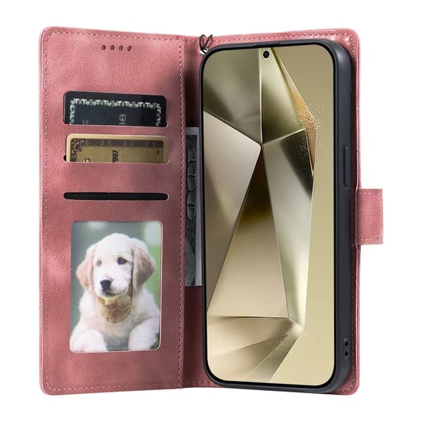 Til Samsung Galaxy S26 Ultra tegnebogscover Cover Shell Mandala Blomstermønster Pink