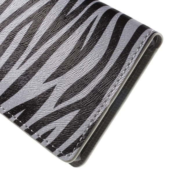 Sony Xperia Z5 Lompakkokotelo Zebra Stripes Black