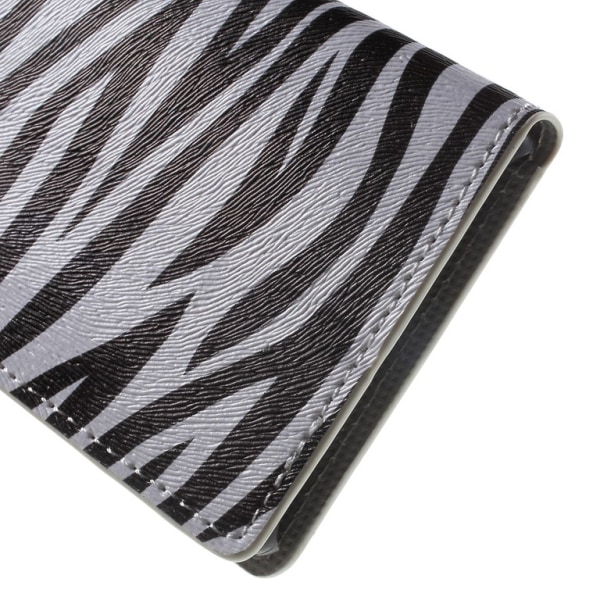 Sony Xperia Z5 Plånboksfodral Zebra Stripes Svart