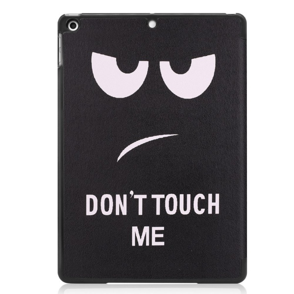 Apple iPad 10.2 Slim fit tri-fold fodral - Don't Touch Me Svart
