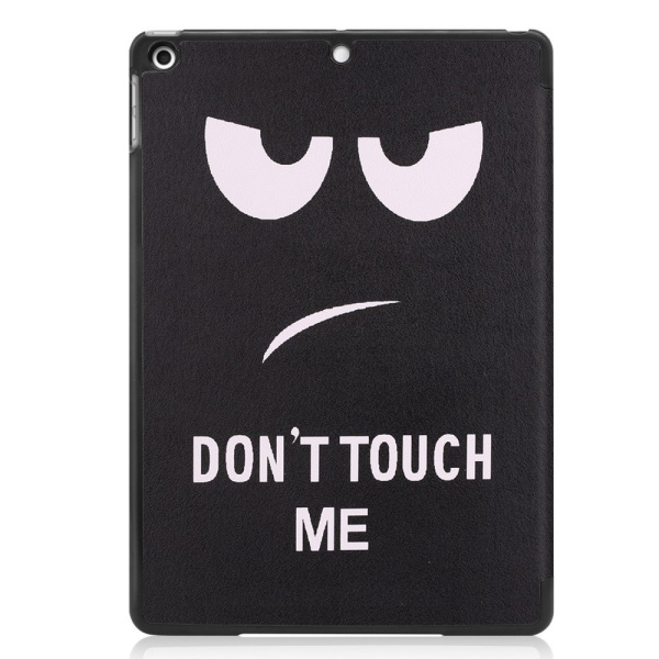 Apple iPad 10.2 Slim fit tri-fold fodral - Don't Touch Me Svart
