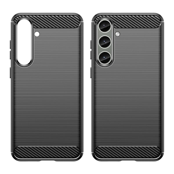 Samsung Galaxy S24+ Karbon fiber Texture Skal - Svart Svart