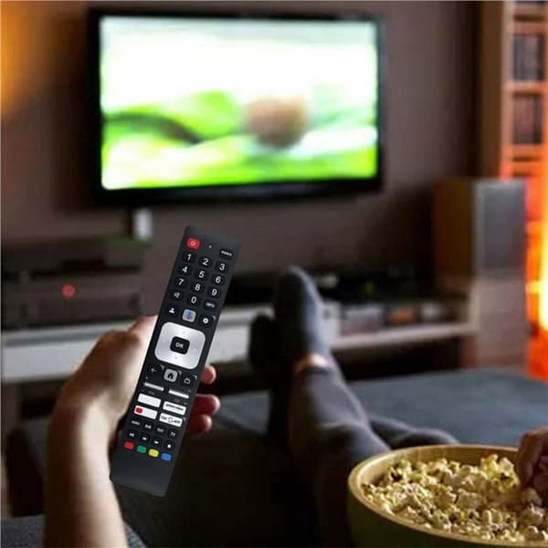 TV fjärrkontroll Ersättning för RMC0147N För Sharp TV RöstFunktion Svart