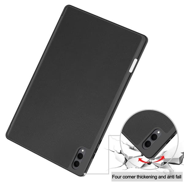 Til Samsung Galaxy Tab S12 Ultra Tri-Fold nettbrettdeksel med pennholder Black