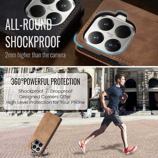 CASEME Plånboksfodral Xiaomi 15T Pro - Brun Brun