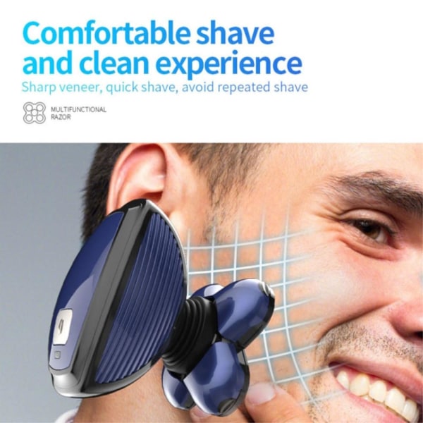 Elektrisk barbermaskine til mænd Bald Head Vandtæt barbermaskine Black