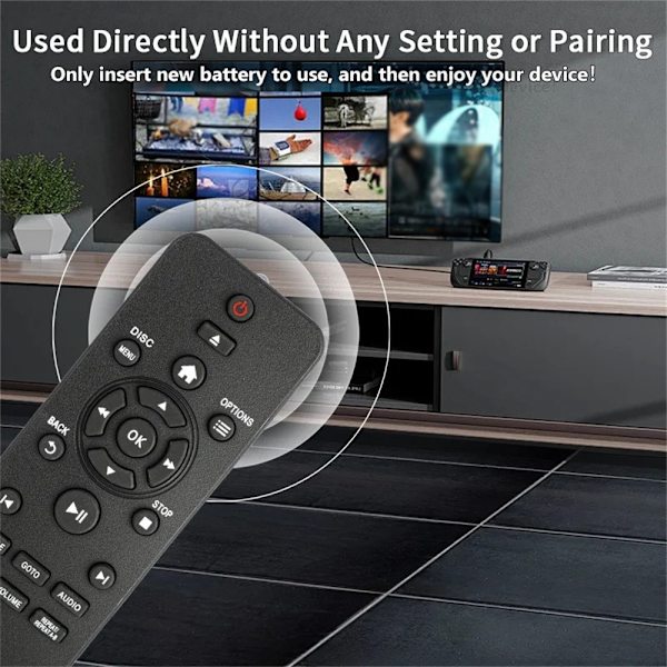 Fjernkontroll erstatning for RC-5721 for Philips DVD Black