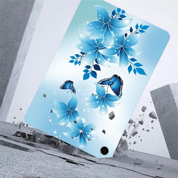 För Samsung Galaxy Tab A11+ Fodral Mönstertryck Slim TPU skal Butterfly multifärg
