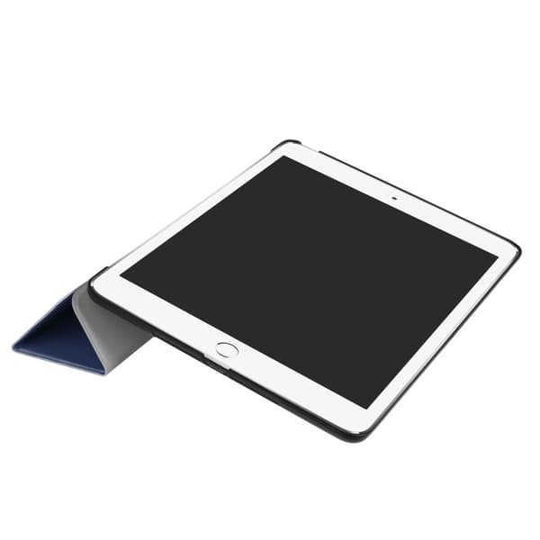iPad 9.7" (2017/2018) Slim Fit Trifoldbart deksel - Mørkeblå Dark blue