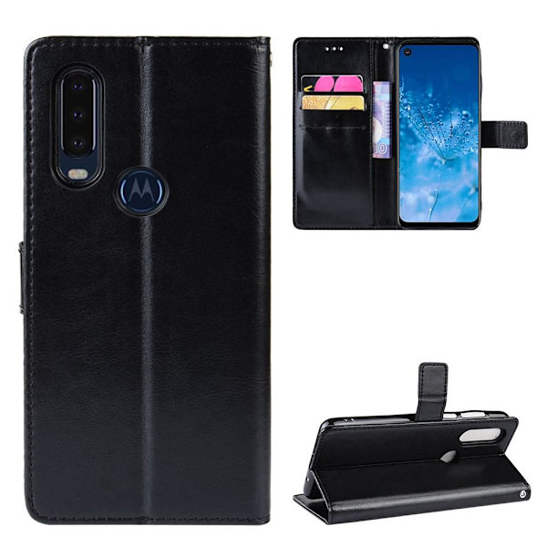 Motorola One Action Lommebok-deksel Svart Black