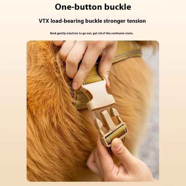 Taktisk sele med håndtak for hundetrening og turgåing, størrelse XL Black