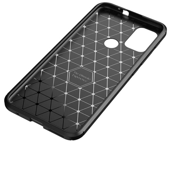 Motorola Moto G30 Karbonfiber Teksturcover - Sort Black