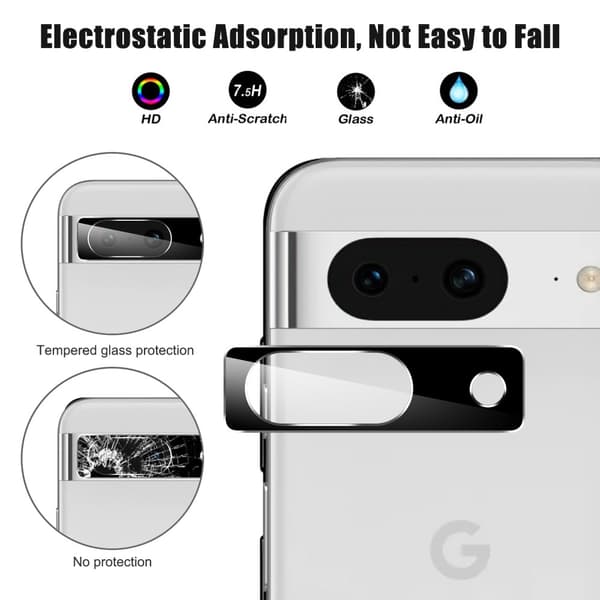 För Google Pixel 8a kamera linsskydd härdat glas linsfilm Transparent
