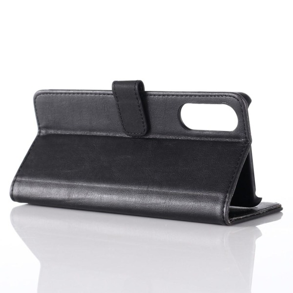 PU-magneettinen lompakon nahkakotelo Sony Xperia 1 V: lle Black