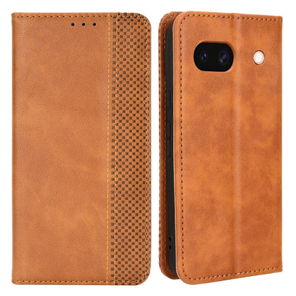 Google Pixel 8a Teline Puhelinkotelo Täysi Suojaus Lompakon Suojaus Brown