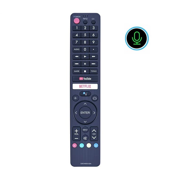 TV-fjernkontroll erstatning for GB346WJSA for Sharp TV-stemmefunksjon Black