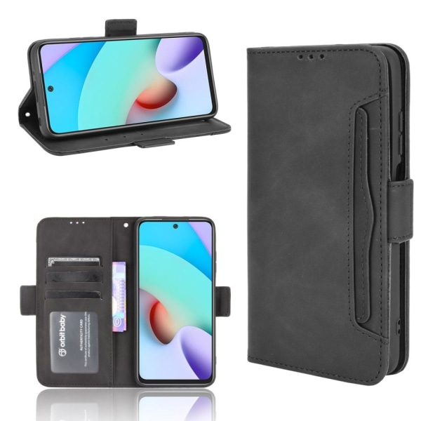 Wallet Stand Flip Phone Case til Xiaomi Redmi 10 - Sort Black