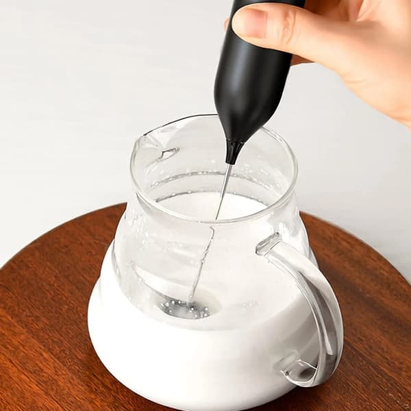 Mini Blender Mælkeskummer Håndholdt Skummer Elektrisk Drikkemixer - Sort Black