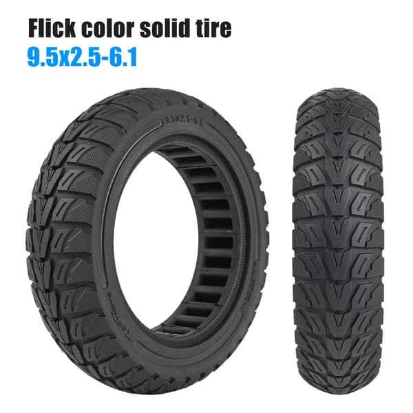 Til Niu Elektrisk Scooter 9,5*2,5 - 6,1 Gummidæk Black