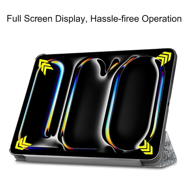 Til iPad Pro 11 (2024) Etui Tre-fold Stativ Tablet Cover - Tower Multicolor