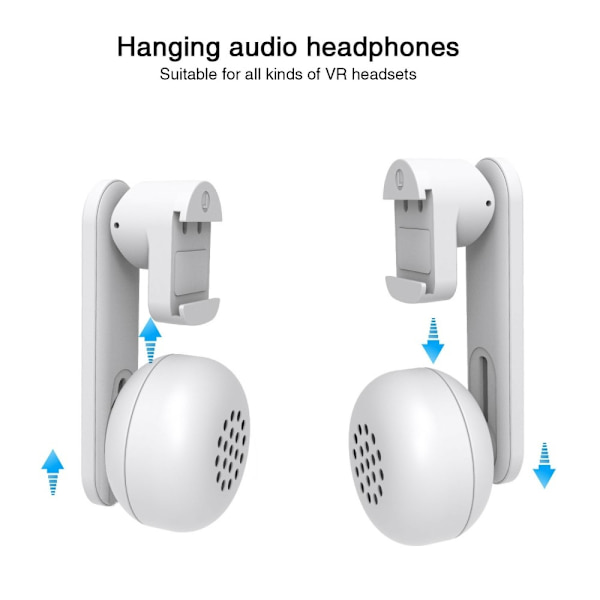 Hovedtelefon til Meta Quest 2/3 VR Headset 3,5 mm med strækbar klips White