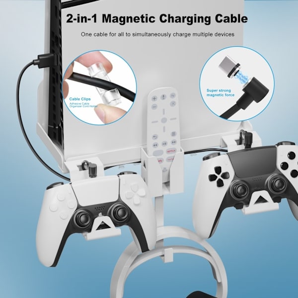 PlayStation PS5 Slim Veggfestebrakett Kontrollerlader Transparent