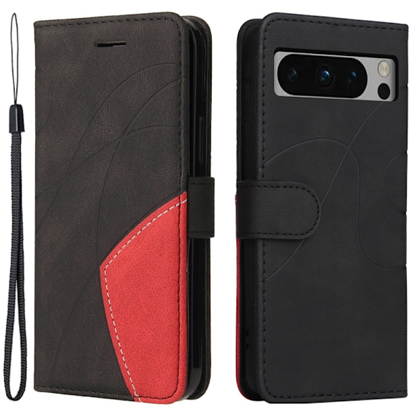 Til Google Pixel 8 Pro KT-serie-1 dobbeltfarve etui Black