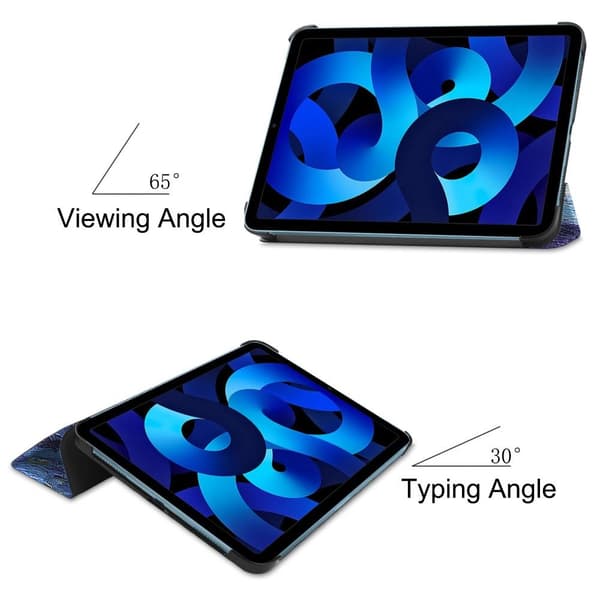 Kolminkertainen telinekotelo iPad 10.9: lle (2022) - tabletin kansi - Maalaus Multicolor